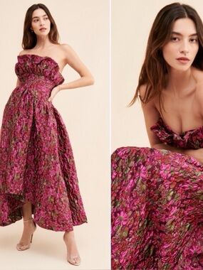 fitted lace wedding dress Buttercup Maxi Dress In Red